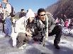 A couple tries their luck at fishing during Hwacheon Sancheoneo (Mountain Trout) Ice Festival