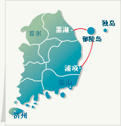 韩国最有名的两座岛屿一是济州,另一个就是郁陵岛.图片