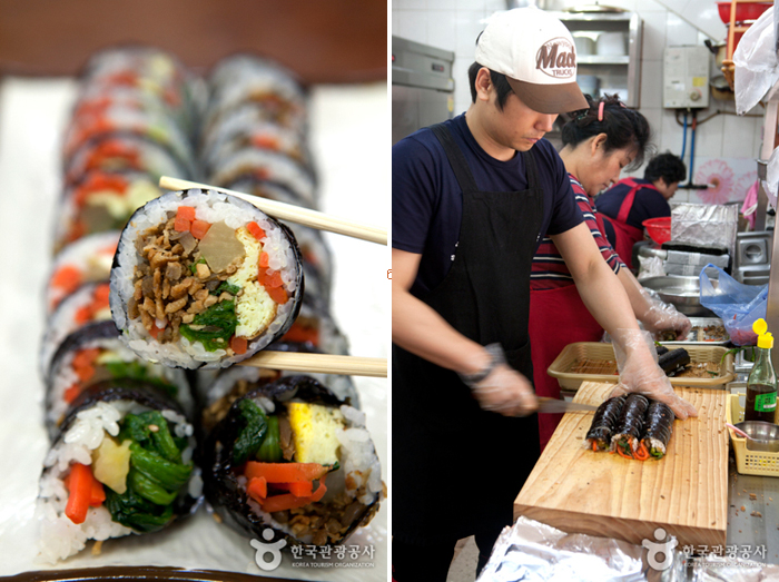 韩国特色紫菜包饭