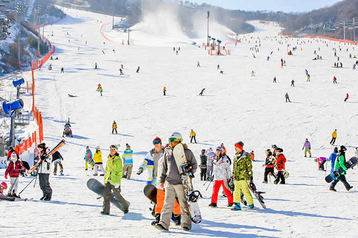 照片)广州昆池岩度假村滑雪场