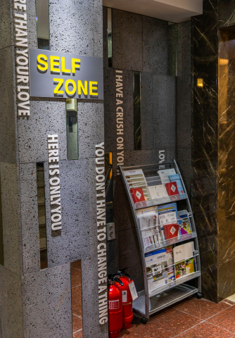 There is a self-service zone that is useful for travelers.