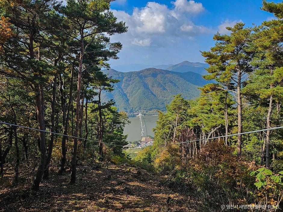 보현산댐 짚와이어