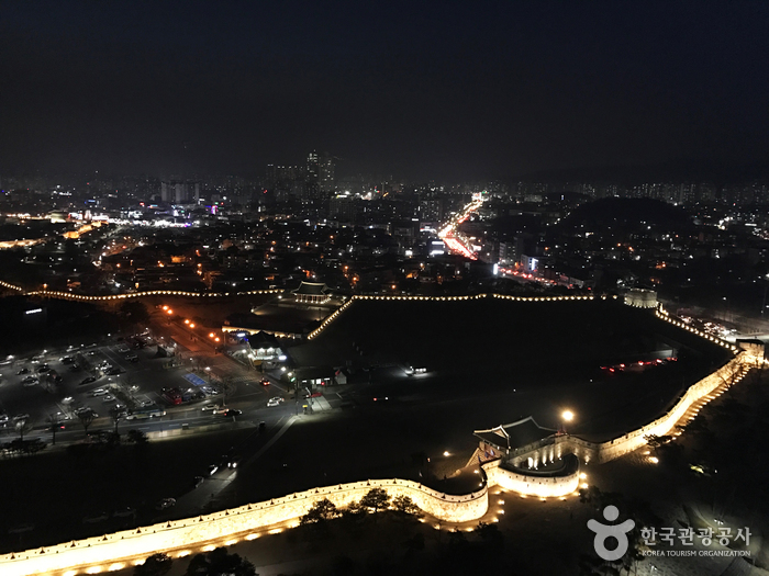 플라잉수원에서 내려다본 수원 야경