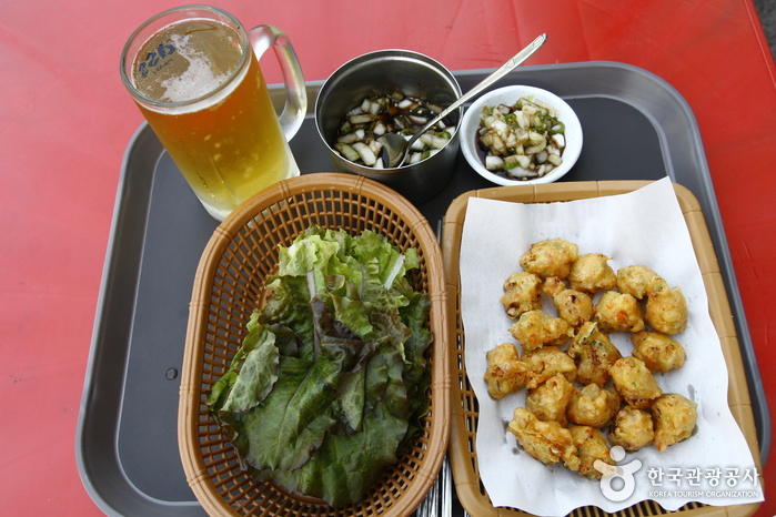 상추에 싸먹는 맛이 일품인 상추튀김