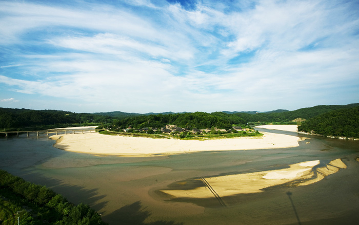 무섬마을 전경