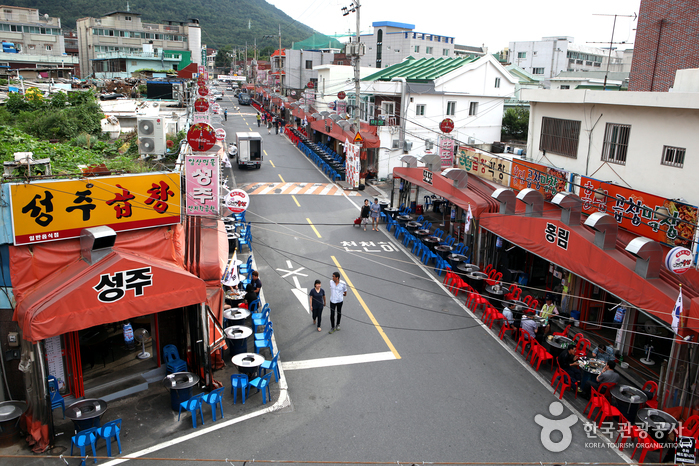 Rue du Gopchang au marché Anjirang (안지랑 곱창골목)