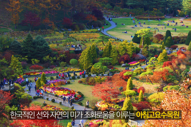 한국적인 선와 자연의 미가 조화로움을 이루는 아침고요수목원