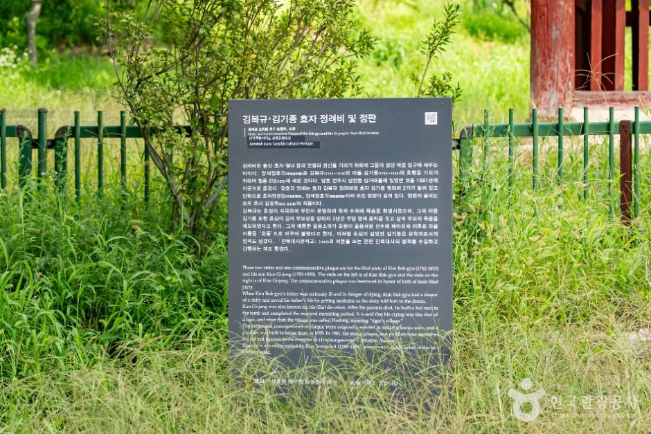 김복규·김기종 효자 정려비 및 정판