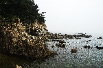 해변기암절벽