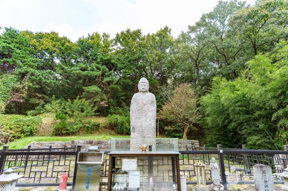 아산 평촌리 석조약사여래입상