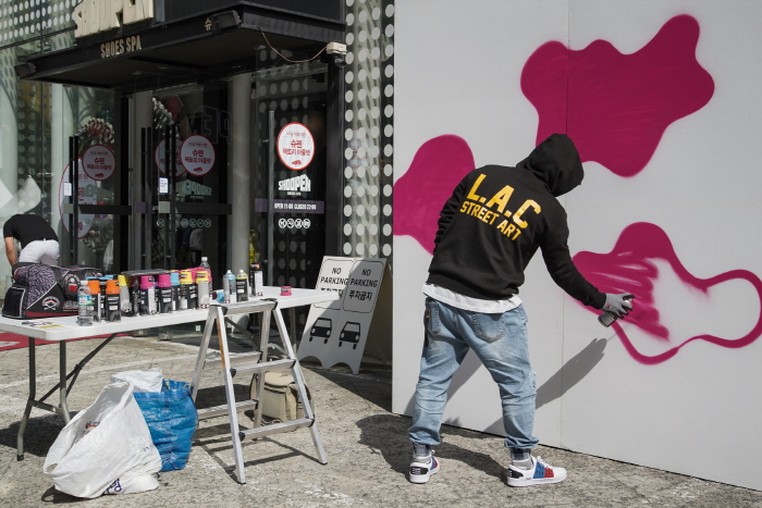 강남페스티벌 가로수길 그래피티 낙서해봐 20190