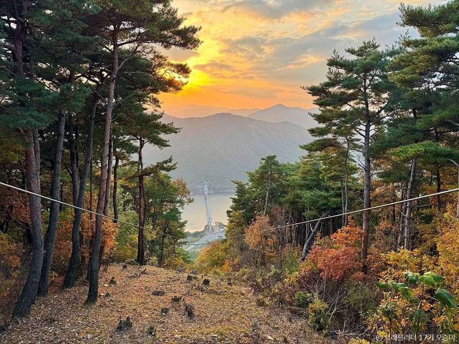 보현산댐 짚와이어