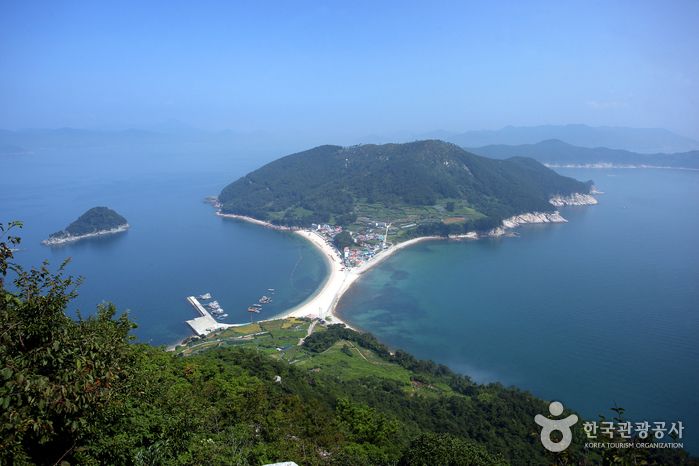 미인전망대에서 본 비진도 풍경