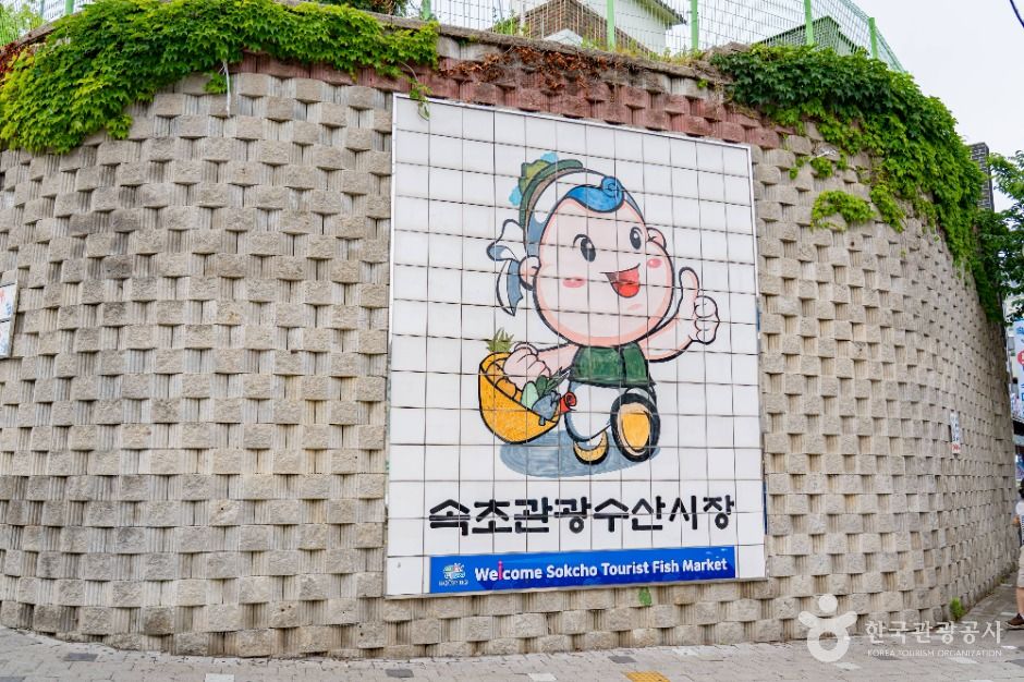 속초관광수산시장 닭강정골목