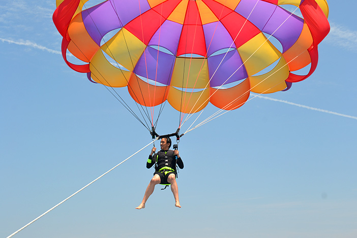 Parasailing (Quelle: Jeju Marine Leisure Park (unten rechts))