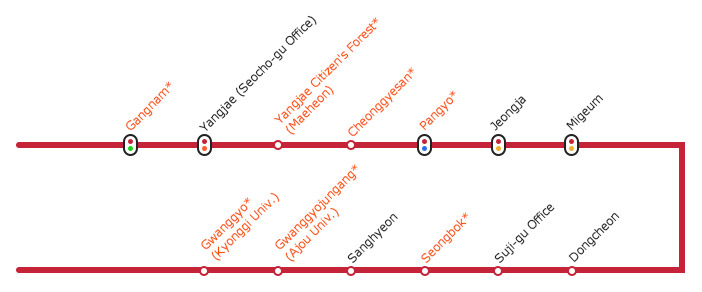 新盆唐線の路線図(英語)を見る