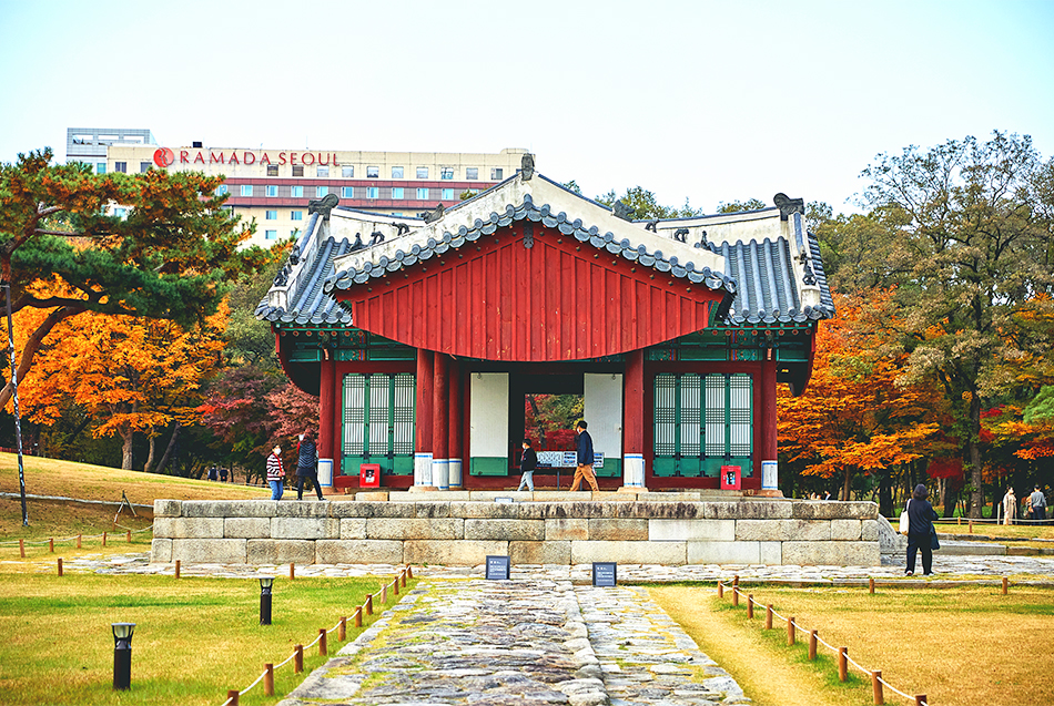 首爾宣陵與靖陵的秋季景色