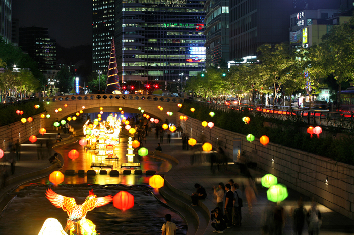 Wasserlauf Cheonggyecheon