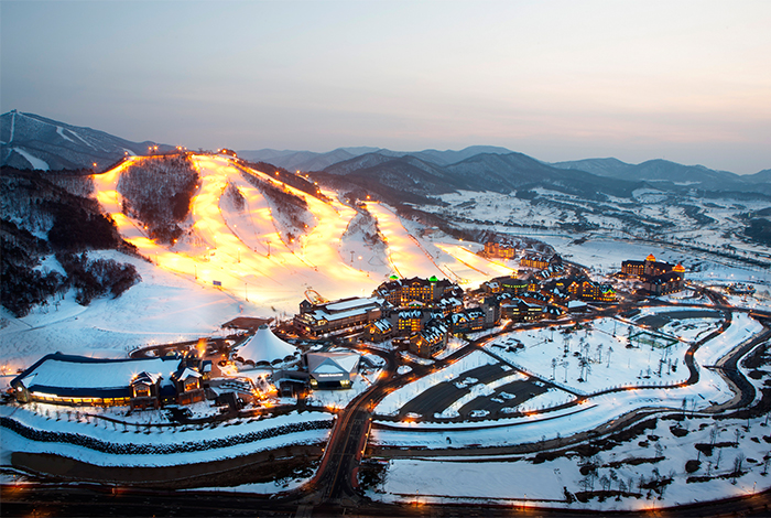 Skipiste im Alpensia Resort