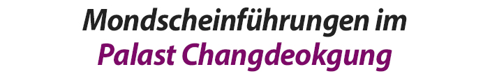 Mondscheinführungen im Palast Changdeokgung