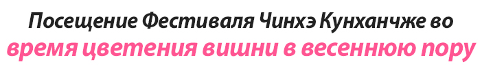 Посещение Фестиваля Чинхэ Кунханчже во время цветения вишни в весеннюю пору