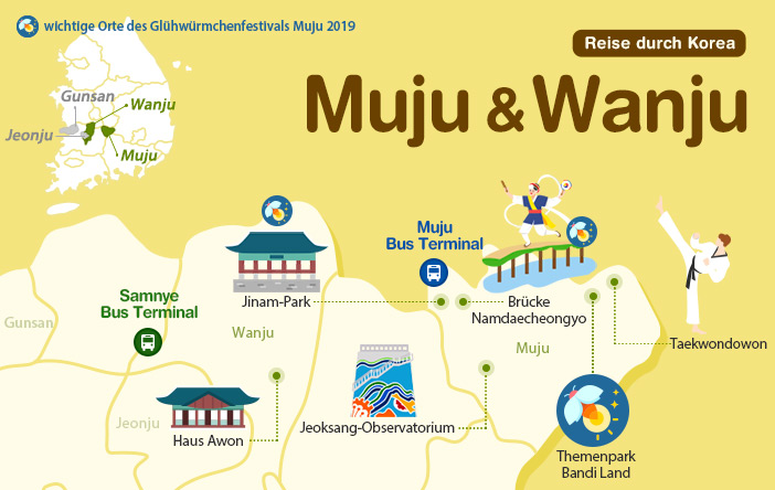 Karte von Muju und Wanju , map