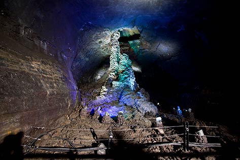 Inside Manjanggul Lava Tube