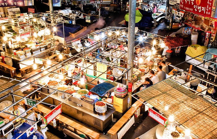 Scenery of Gwangjang Market