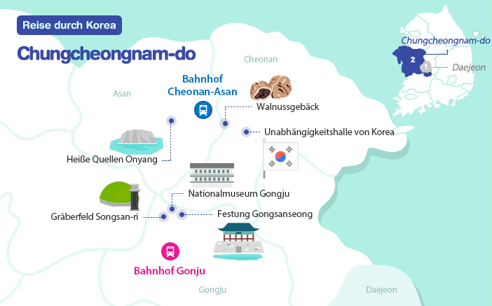Karte von Chungcheongnam-do map