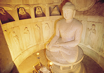 Interior views of Seokguram Grotto