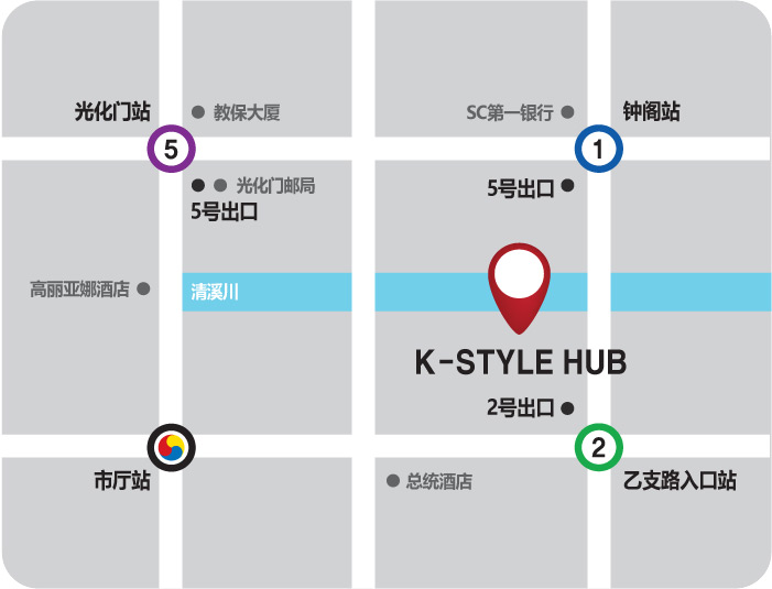 map of K-style Hub