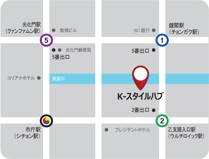 map of K-style Hub