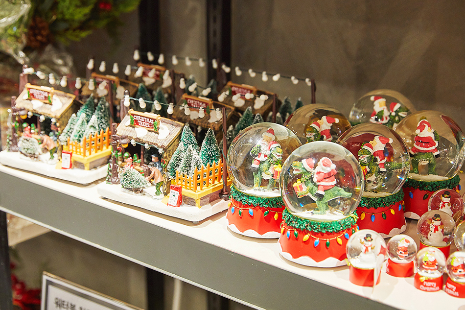 Christmas items on display in downtown Seoul