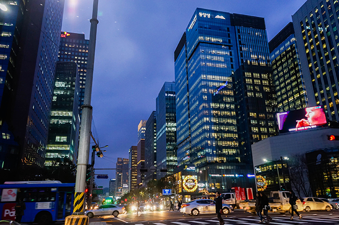 钟路的夜景