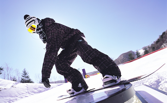 Snowboarder im High 1 Resort