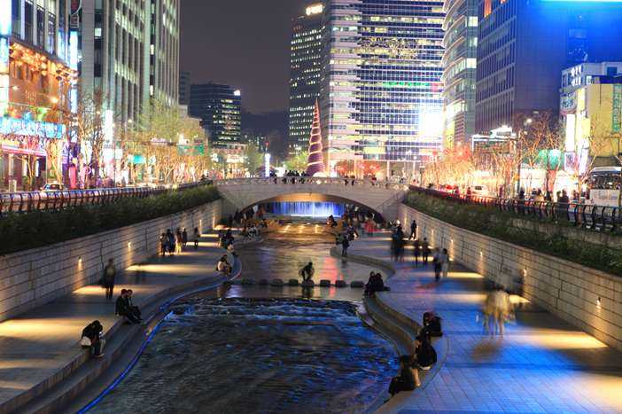 清渓川の夜景