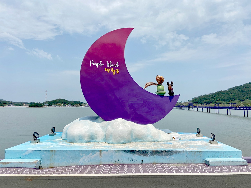 半月島の記念写真スポット