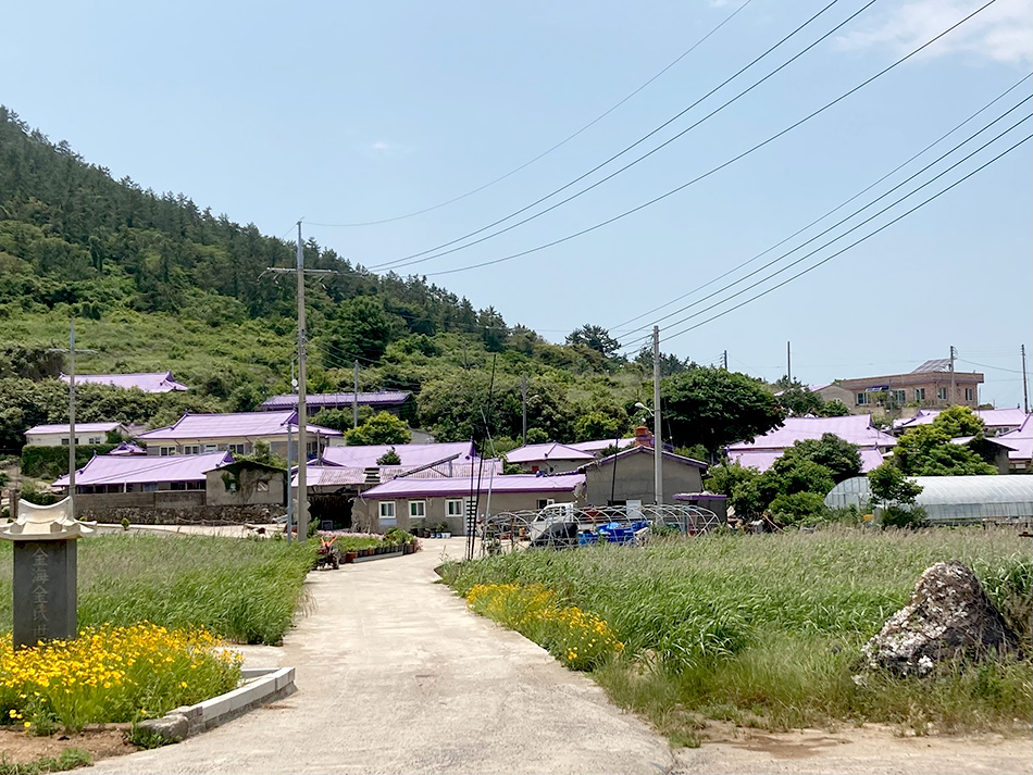 島内にある住宅もパープル（半月島）