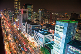 Complete Night View of Seoul Street