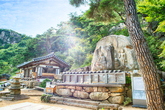Rock-carved Buddhas at Chilburam Hermitage in Namsan Mountain, Gyeongju