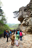 Buddha Triad Carved on Rock in Seosan