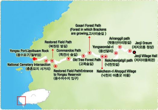 Route 13: Yongsu~ Jeoji (Total 15.3km, 4-5 hour trip)
