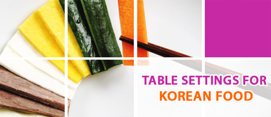 table settings for korean food