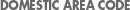Domestic Area code