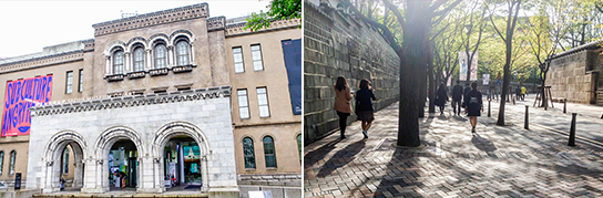 Photo: Seoul Museum of Art (left) / Deoksugung Stone-Wall Road (right)