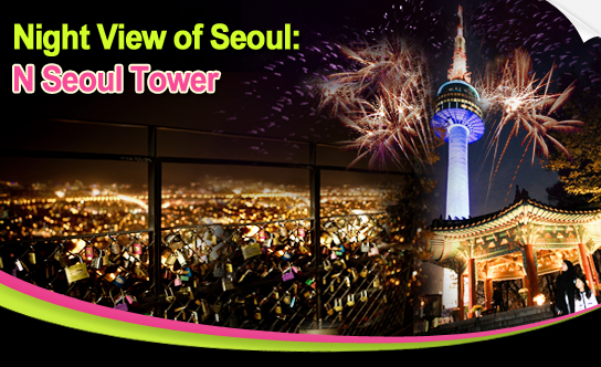 Night View of Seoul: N Seoul Tower 