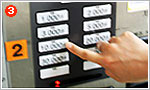 3. Press the button of your choice. There are 8 options of varying monetary amounts: 1,000 won, 2,000 won, 3,000 won, 5,000 won, 10,000 won, 20,000 won, 30,000 won, and 50,000 won.