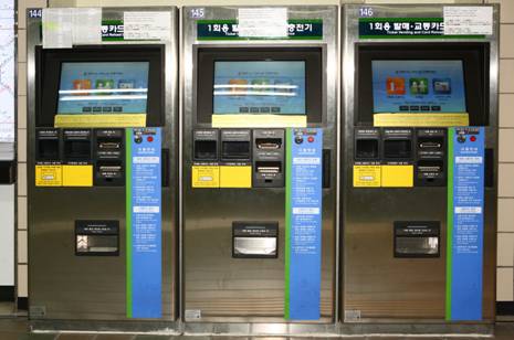 subway ticket and card reload device