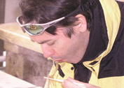 Foreigner using chopsticks