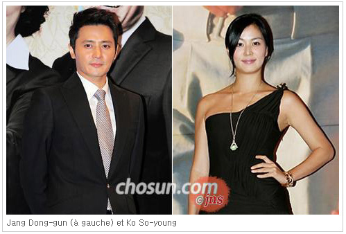Jang Dong-gun (à gauche) et Ko So-young 